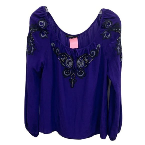Nanette Lepore Silk Peasant Blouse - Picture 1 of 3